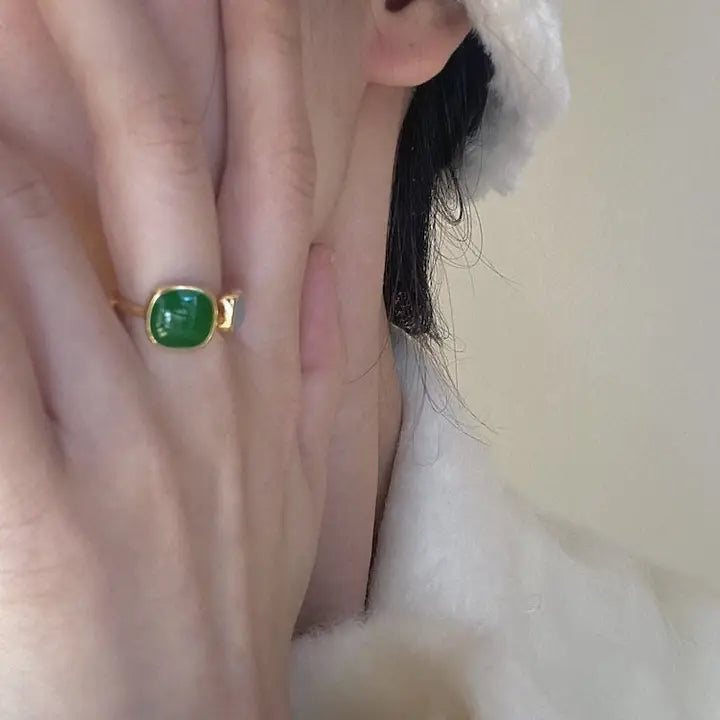 Simple Open Statement Stackable Ring in Solid Copper, Enamel